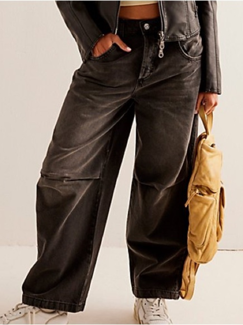 NWOT We the Free Twin Flame Mid-Rise Cropped Wide Leg 30